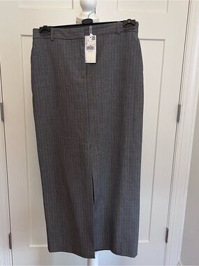 Gray Pinstripe Skirt